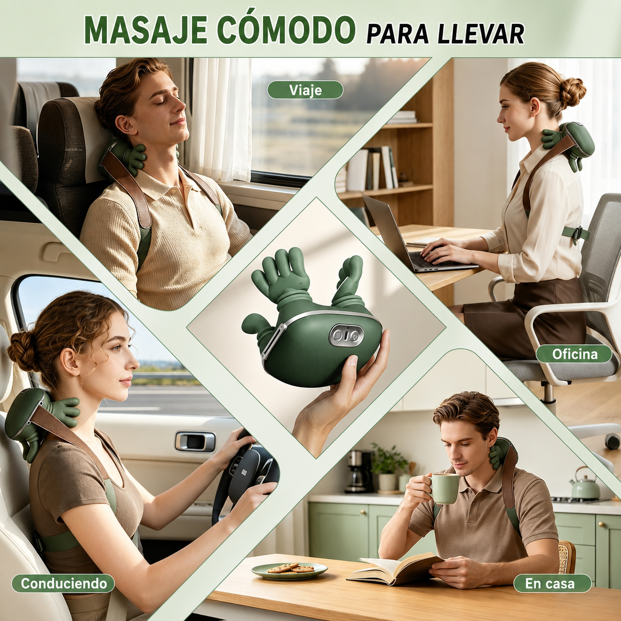 Masajeador 3D con Calor Terapéutico para Alivio Muscular